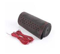 Steering Wheel Protection Universal 38cm Car Steering Wheel Cover DIY Braid For Sweat-absorbent Non-slip(Red1)