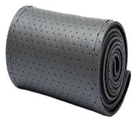 Steering Wheel Protective Cover 38cm Steering Wheel Covers Soft Leather Braid On The Steering-wheel Of Car With Needle And Thread Interior Accessories(Grey Thread)