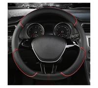 Steering Wheel Protective Cover For Ford For Kuga Ⅲ SUV 2019-2024+ Carbon Fiber Leather Ultra-thin Sweat-absorbing Comfort Car Steering Wheel Cover(BlackRed,D)