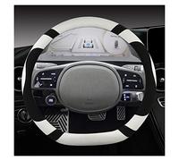 Steering Wheel Protective Cover For Hyundai For Ioniq 5 2016 2017 2018 2019 2020 2021 2022 Car Steering Wheel Cover D Shape Suede Cow+Leather 38cm Auto Accessories(WHITE)