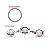 Steering Wheel Protective Cover Genuine Leather Steering Wheel Cover For Toyota For Corolla For Fortuner For Sequoia For Auris For Avensis For YARIS For Vios For Celica 86(Black)