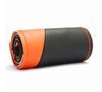 Steering Wheel Protective Cover Universal Hand Sew DIY Stitch Leather Protector Braiding Cover For Steering Wheel 38 Cm Carbon Fiber Car(Orange)