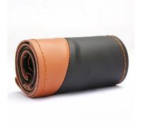 Steering Wheel Protective Cover Universal Hand Sew DIY Stitch Leather Protector Braiding Cover For Steering Wheel 38 Cm Carbon Fiber Car(Brown)