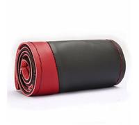 Steering Wheel Protective Cover Universal Hand Sew DIY Stitch Leather Protector Braiding Cover For Steering Wheel 38 Cm Carbon Fiber Car(Wine Red)