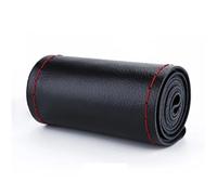 Steering Wheel Protector 38cm Steering Wheel Covers Soft Leather Braid On The Steering-wheel Of Car With Needle And Thread Interior Accessories(Red Thread)