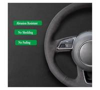Steering Wheel Protector Braid Steering Wheel Cover Suede Leather Accessories For A1 8X For Sportback A3 8V A4 B9 For Avant A5 For F5 Q2(Black)