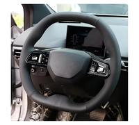 Steering Wheel Protector Car Accessories Hand Stitched Black Microfiber Perforated Steering Wheel Leather Cover For MG For MULAN For MG4 EV 2022-2023(WHITE)