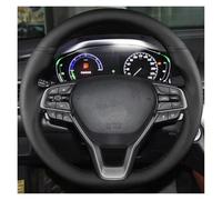 Steering Wheel Protector Car Steering Wheel Braid Cover Genuine Leather For Accord 10 2018-2019 For Inspire 2018-2019 For Insight 2018-2019 Interior Accessories(Green Thread)