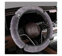 Steering Wheel Protector Car Steering Wheel Cover Diamond Embedded Rabbit Fur Simulation No Inner Ring Unisex Winter Warm Steering Wheel Cover for Car(Athens Gray)