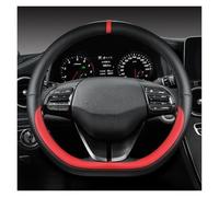 Steering Wheel Protector Car Steering Wheel Cover For Hyundai For I40 For I30 For I20 For Ix35 For Ix25 For Tucson For Accent For Elantra For Santa For Fe Car Grip Cover(RED D SHAPE)