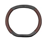 Steering Wheel Protector Car Steering Wheel Cover For Peugeot 106 107 108 206 207 208 301 307 308 406 407 408 508 607 2008 3008 4008 5008 GT RCZ For Rifter(Double D Type Brown)