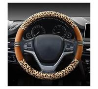 Steering Wheel Protector Classic Leopard Print Plush Car Steering Wheel Cover Automotive Interior Accessories Steering Wheel Cover for Car(Beige leopard print+38cm)