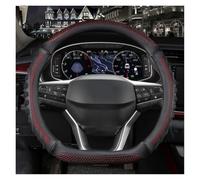 Steering Wheel Protector Cover Auto Accessories Car Steering Wheel Cover D Shape For Seat For Ateca For FR 2017 2020 For Leon ST For Arona 2021 For Ibiza 2018(Red)