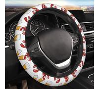Steering Wheel Protector Cover Beer And Crawfish Pattern Steering Wheel