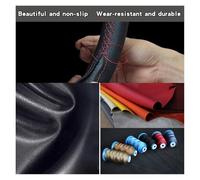 Steering Wheel Protector Cover For Mazda 3 For Axela For 6 For Atenza For 2 For CX-3 CX3 For CX-5 CX5 For Scion Custom Car Steering Wheel Braid Cover Leather(Red Blue Thread)