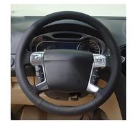 Steering Wheel Protector Cover For S-Max 2008 Car Steering Wheel Cover Black Hand Sewing Auto Interior Accessories(Yellow Thread)