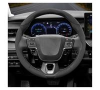 Steering Wheel Protector Cover For Toyota For Roomy For Aqua For Probox For Prius 30 E150 For Isis C Hr Anti-Slip Buckle Segmented Suede Steering Wheel Cover(Black 3-Piece Set)