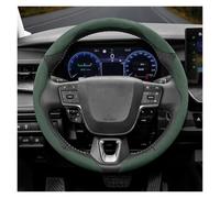 Steering Wheel Protector Cover For Toyota For Roomy For Aqua For Probox For Prius 30 E150 For Isis C Hr Anti-Slip Buckle Segmented Suede Steering Wheel Cover(Green 3-Piece Set)
