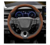 Steering Wheel Protector Cover For Toyota For Roomy For Aqua For Probox For Prius 30 E150 For Isis C Hr Anti-Slip Buckle Segmented Suede Steering Wheel Cover(Brown 3-Piece Set)