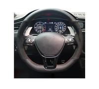 Steering Wheel Protector Cover For VW For Golf 7 For Mk7 For Polo For Passat For B8 Hand Stitched Black Genuine Leather Suede Car Steering Wheel Cover Auto Steering Wheel Cover ( Size : Gray Rhread )