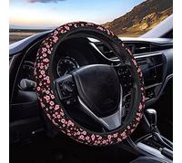 Steering Wheel Protector Cover Pink Cherry Bloom In Black Car Wheel Covers