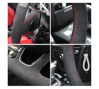 Steering Wheel Protector Covers Car Steering Wheel Cover Braid Non-Slip Suede For BMW E46 E39 330i 540i 525i 530i 330Ci For M3 2001 2002 2003 Car Grip Cover(White Thread)
