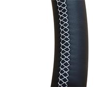 Steering Wheel Protector Custom Car Steering Braid Wheel Cover For Land For Rover For Freelander 2 2007-2012 Interior Accessories Car Wheel Cover(Balck white)