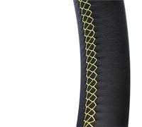 Steering Wheel Protector Custom Car Steering Braid Wheel Cover For Land For Rover For Freelander 2 2007-2012 Interior Accessories Car Wheel Cover(Black yellow)