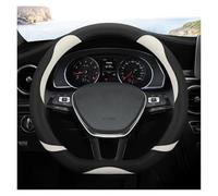 Steering Wheel Protector D Shape Car Steering Wheel Cover 38CM For VW For Santana 2016 2017 2018 2019 2020 2021 2022 Auto Accesorioss Interior Accessories(BLACK WHITE)