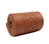 Steering Wheel Protector DIY Cover Anti-Slip Embossing Leather Car Accessories Universal Braid Case Diameter 37/38cm Universal Model Car Steering Wheel Cover(Brown)