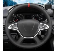 Steering Wheel Protector DIY Microfiber Leather Auto Car Steering Wheel Cover For Dacia For Logan For Sandero For Duster For Lodgy For Jogger For Dokker 2017-2024 Interior Accessories(Red thread)