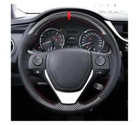 Steering Wheel Protector DIY Soft Black Genuine Leather Suede Car Steering Wheel Covers For Toyota For RAV4 2013-2019 For Corolla 2014-2019 Interior Accessories(Style 3)