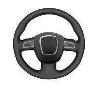Steering Wheel Protector For A3 8P For Sportback A4 B8 For Avant A5 8T A6 C6 A8 D3 Q7 8R Q5 4L S4 S3 Black Artificial Leather Car Steering Wheel Cover Car Steering Wheel Cover(WHITE)