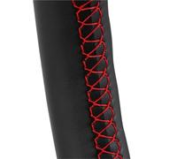 Steering Wheel Protector For BMW For Sport 1 3 Series For M3 E90 E92 E93 E81 E82 E87 For X1 E84 Car Steering Wheel Soft Perforated Leather Cover Trim Black Steering Wheel Covers(Red Thread)