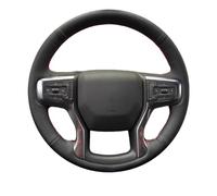 Steering Wheel Protector For Chevrolet For Blazer 2019-2022 For Silverado 2019-2021 3500HD 2020-2021 For Suburban For Tahoe 2021 Microfiber Leather Car Steering Wheel Cover(Blue Thread)