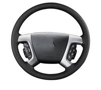 Steering Wheel Protector For Chevrolet For Captiva For Silverado For GMC For Sierra 2007-2014 Car Interior DIY Leather Car Steering Wheel Cover Car Steering Wheel Cover(Light blue Thread)