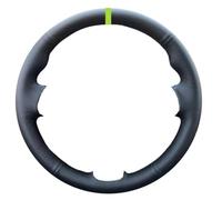 Steering Wheel Protector For Clio 3 RS 2005 2006 2007 2008 2009 2010 2011 2012 2013 Black Leather Car Steering Wheel Braid Soft Leather Cover Steering Wheel Covers(Green Thread)