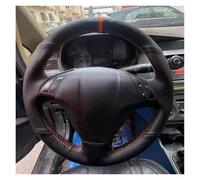 Steering Wheel Protector For Fiat For Punto For Bravo For Linea For Qubo For Doblo For Grande For Punto Artificial Leather Braid Car Steering Wheel Cover Wrap Interior Accessories(White Thread)