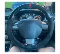 Steering Wheel Protector For Focus ST 2005-2012 For Focus RS 2005-2011 2005-2012 Carbon Fiber Suede Car Steering Wheel Cover Steering Wheel Covers(Yellow Thread)