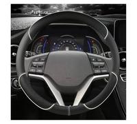 Steering Wheel Protector For Hyundai For Tucson 3 2015 2016 2017 2018 2019 Microfiber Leather Car Steering Wheel Cover Non-Slip 38cm 15" Auto Accessories Interior Accessories(WHITE)