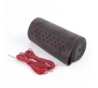 Steering Wheel Protector For KiA Suede Leather Car Steering Wheel Cover Universal 38cm DIY Braid Cover Steering Wheel Sweat-absorbent Non-slip(Red)