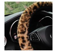 Steering Wheel Protector For Leopard Print Simulation Winter Plush Without Inner Ring Car Without Inner Ring Steering Wheel Cover Steam Interior Supplies(Gray)