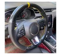 Steering Wheel Protector For MG ZS HS GS 5 6 RX5 RX8 ZST ZS EV 2017-2023 DIY Car Steering Wheel Cover Genuine Leather Carbon Fiber Black Car Accessories Interior Accessories(Black thread)