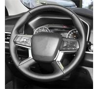 Steering Wheel Protector For Mitsubishi For Outlander 2022-2024 Hand-stitched Black Leather Suede Non-slip Car Steering Wheel Cover Car Wheel Cover(Style 1)