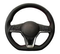 Steering Wheel Protector For Nissan For X-Trail For Qashqai For March For Serena For Kicks 2017-2019 Car Steering Wheel Cover DIY Artificial Leather(Yellow Thread)