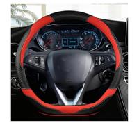 Steering Wheel Protector For Opel For Astra For Corsa For Combo For Mokka For Insignia CT 2017-2022 Car Steering Wheel Cover D Shape Leather Steering Wheels Cover(RED)