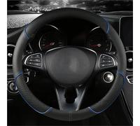 Steering Wheel Protector For Scenic For Clio For Laguna 2 3 4 5 For Kangoo For Megane For Trafic For Talisman For Twingo For Kaptur PU Leather Car Steering Wheel Cover(O shape Blue)