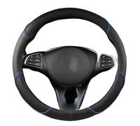 Steering Wheel Protector For Scenic For Clio For Laguna 2 3 4 5 For Kangoo For Megane For Trafic For Talisman For Twingo For Kaptur PU Leather Car Steering Wheel Cover(O shape Red)