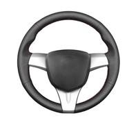Steering Wheel Protector For Spark 2010-2015 (RU) 2020-2021 For Daewoo For Matiz 2010 Black Car Steering Wheel Cover(Gray)