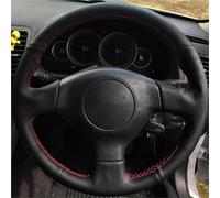 Steering Wheel Protector For Subaru For Legacy For Impreza 2004 For Saab For 9-2X 2005 2006 Car Steering Wheel Cover Hand-stitched Black Microfiber Leather(White Thread)